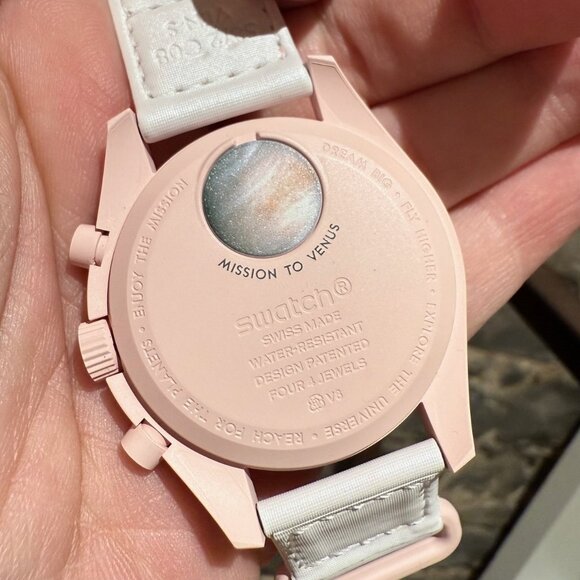 Swatch X Omega "Mission To Venus" White Moonswatch Watch - Picture 9 of 10
